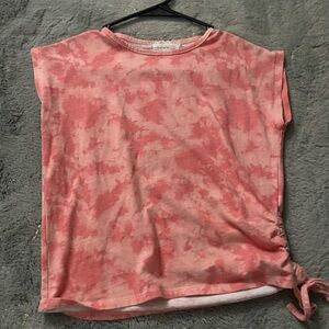 btween Pink Tie-Dye Short Sleeve Tee